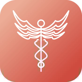 Beautiful Caduceus vector line icon