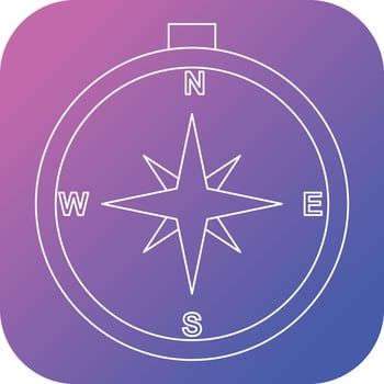Beautiful compass vector line icon