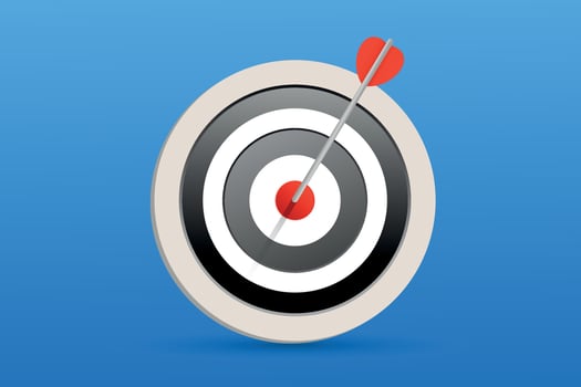 Target with arrow And one darts Vector Element