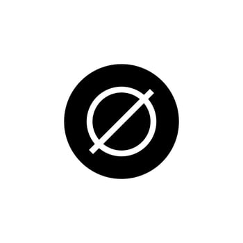 Do Not Disturb Vector Icon Black and White