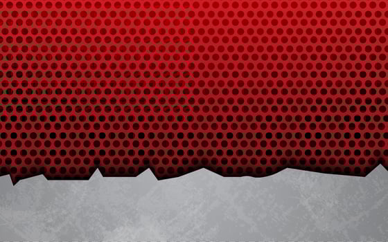 stract crack metal silver and red color background vector