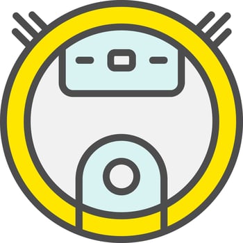 Robot Vacuum Cleaner Vector Icon