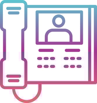 Video Door Phone Vector Icon