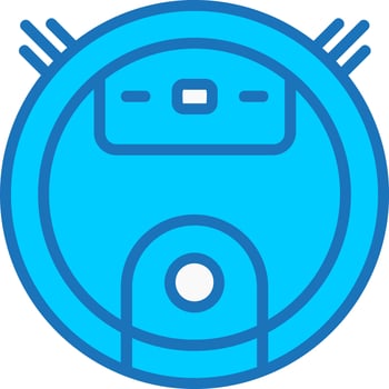 Robot Vacuum Cleaner Vector Icon
