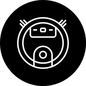 Robot Vacuum Cleaner Vector Icon