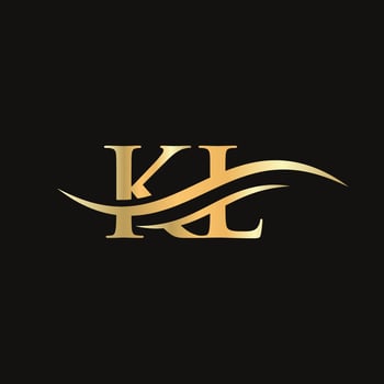 Initial linked letter KL logo design. Modern letter KL logo design vector