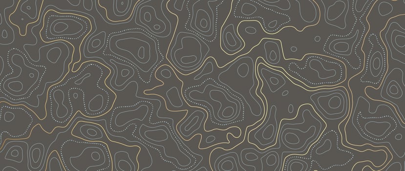 Luxury gold abstract line art background vector. Mountain topographic terrain map background with gold lines texture. Design illustration for wall art, fabric, packaging, web, banner, app, wallpaper. vector