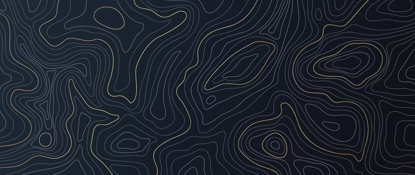 Luxury gold abstract line art background vector. Mountain topographic terrain map background with gold lines texture. Design illustration for wall art, fabric, packaging, web, banner, app, wallpaper. vector