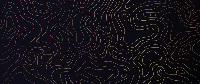 Luxury gold abstract line art background vector. Mountain topographic terrain map background with gold lines texture. Design illustration for wall art, fabric, packaging, web, banner, app, wallpaper. vector