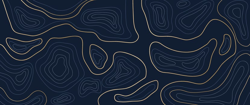 Luxury gold abstract line art background vector. Mountain topographic terrain map background with gold lines texture. Design illustration for wall art, fabric, packaging, web, banner, app, wallpaper. vector
