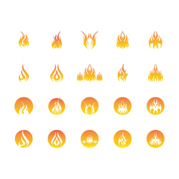Fire flame icon and symbol vector illustration
