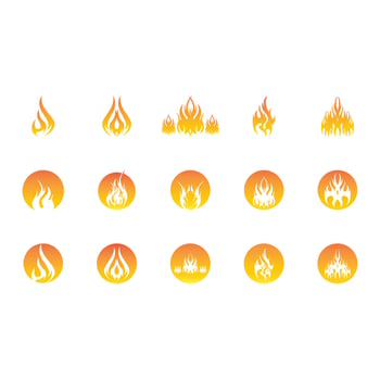 Fire flame icon and symbol vector illustration
