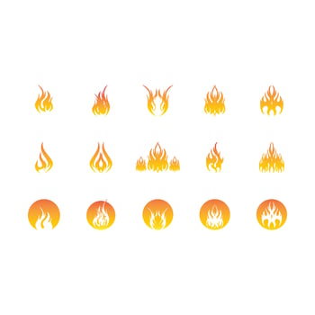Fire flame icon and symbol vector illustration