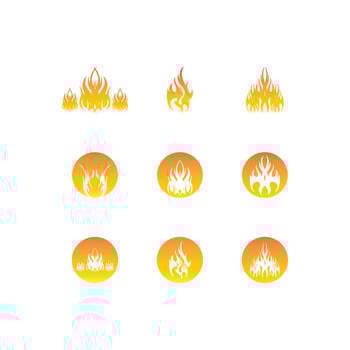 Fire flame icon and symbol vector illustration