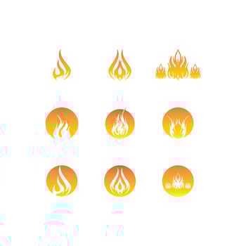 Fire flame icon and symbol vector illustration