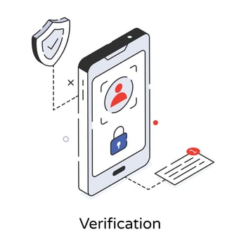 Trendy Verification Concepts vector
