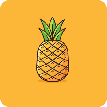 Pineapple fruit, Summer fruits for healthy vector