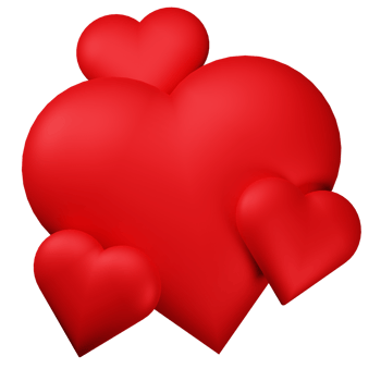 3d rendering of red heart symbol isolated object png