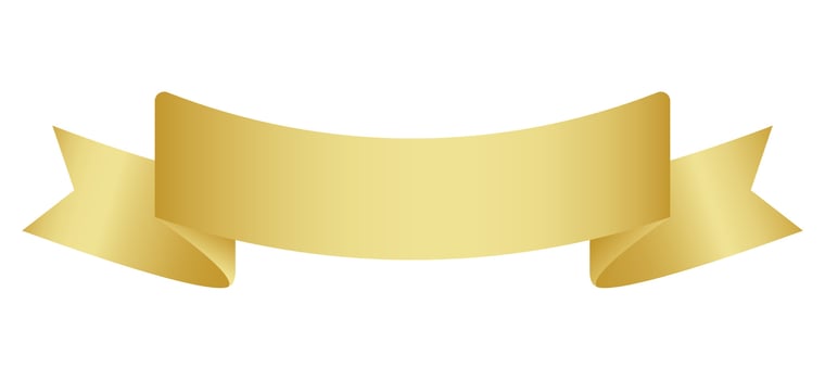 gold ribbon, sticker golden ribbon, gold label vector