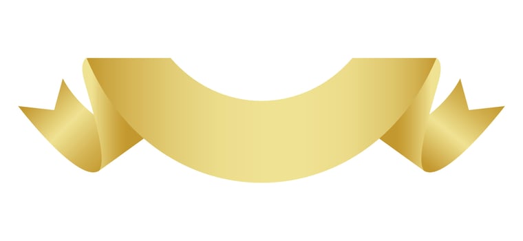 gold ribbon, sticker golden ribbon, gold label vector