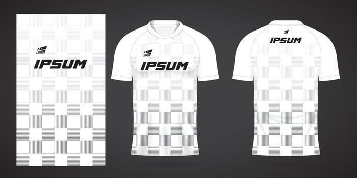 white sports shirt jersey design template vector