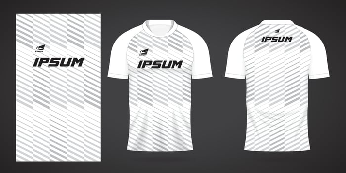 white sports shirt jersey design template vector