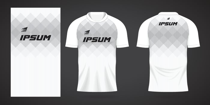 white sports shirt jersey design template vector