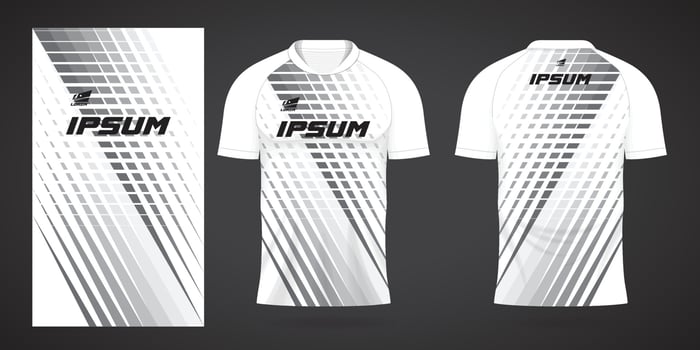 white sports shirt jersey design template vector