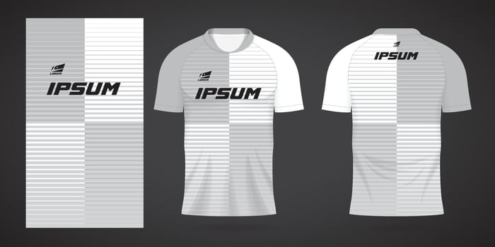 white sports shirt jersey design template vector