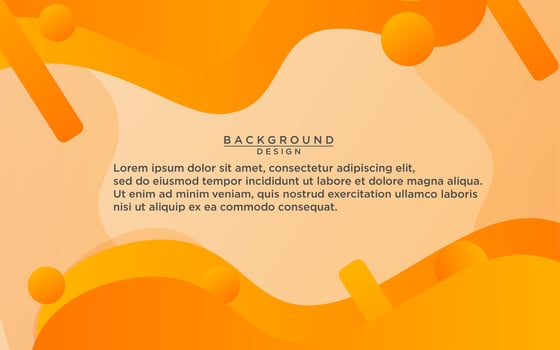 Abstract liquid orange shape background. orange fluid vector banner template for social media, web sites