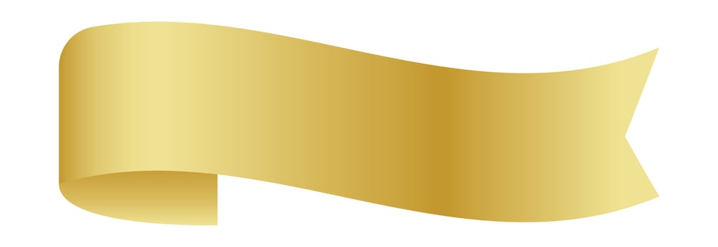 gold ribbon, sticker golden ribbon, gold label vector