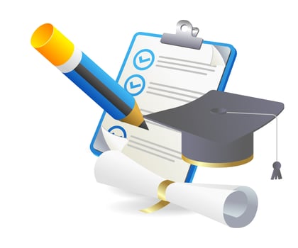 Isometric flat 3d concept illustration of school graduation plan vector