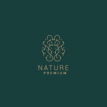 Nature logo design icon vector