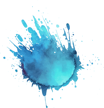 Blue Watercolor Paint Splash Isolated png
