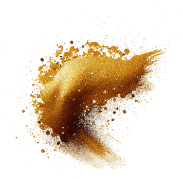 Golden Glitter Paint Splash Isolated png
