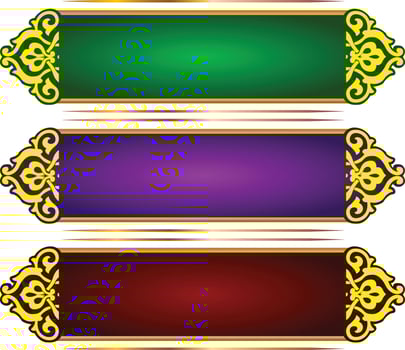 Set Of Luxury Golden Arabic Islamic Banner Title Frame Png Transparent Background Gold Text Box Vector Design Images