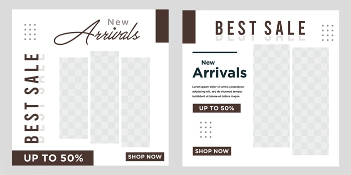 Fashion social media post template vector