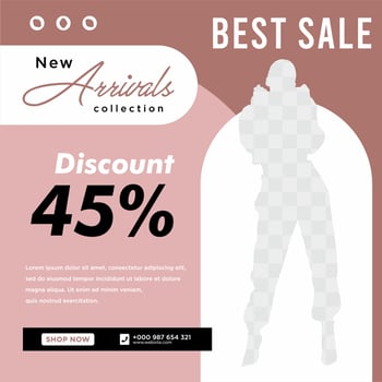 Fashion social media post template vector