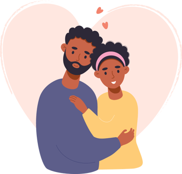 Happy black in  love couple png
