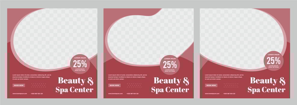 Beauty and spa social media post or banner template vector