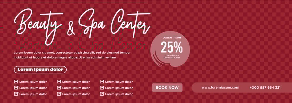 Beauty and spa social media post or banner template vector