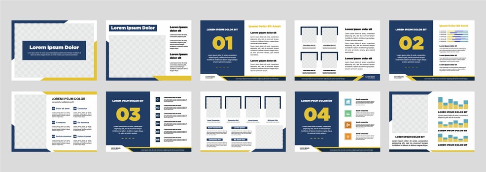 Business presentation templates set. Use for modern presentation background  brochure design  website slider  landing page  annual report  company profile vector