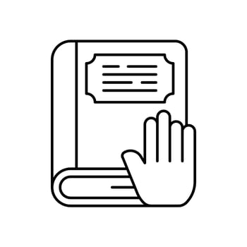 Law Book vector Line  icon style illustration. EPS 10 file