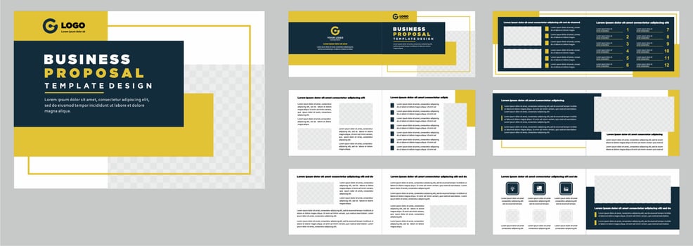 Minimalist business proposal template vector