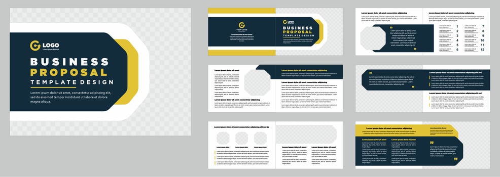 Minimalist business proposal template vector
