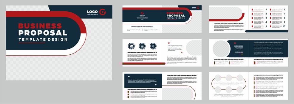 Minimalist business proposal template vector