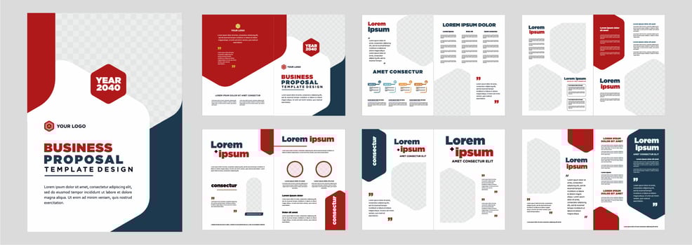 Minimalist business proposal template vector
