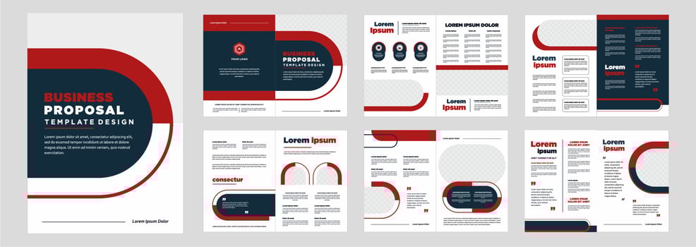 Minimalist business proposal template vector