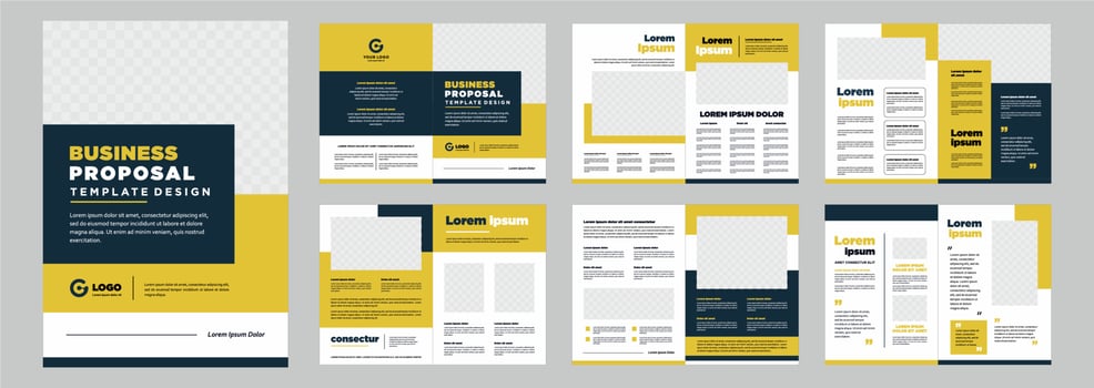 Minimalist business proposal template vector