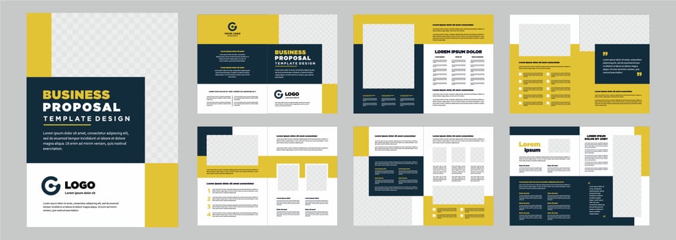 Minimalist business proposal template vector